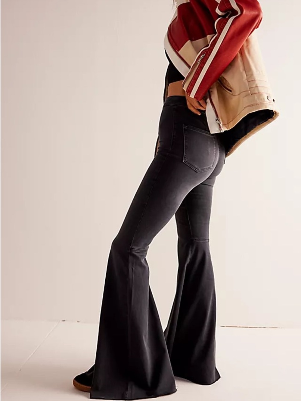 Free People Black Float on Flare Jeans